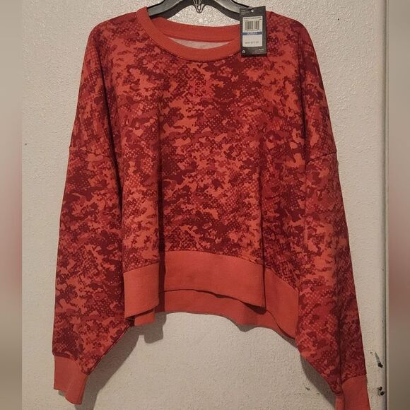 Women's Under Armour Camo Rival Fleece Crew Sweatshirt Calipso Size XL - Picture 2 of 13